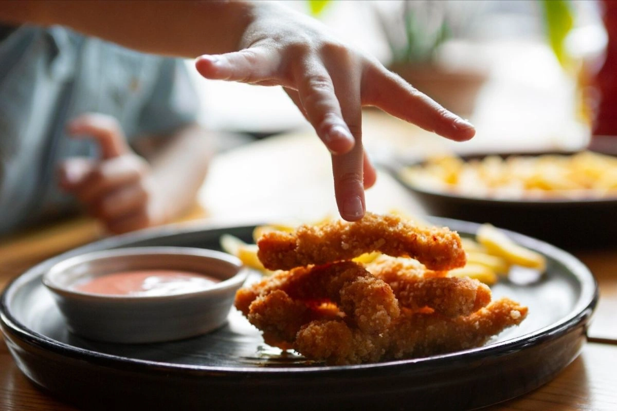 Fish fingers with french fries in La Casona at Palmar Beach Resorts