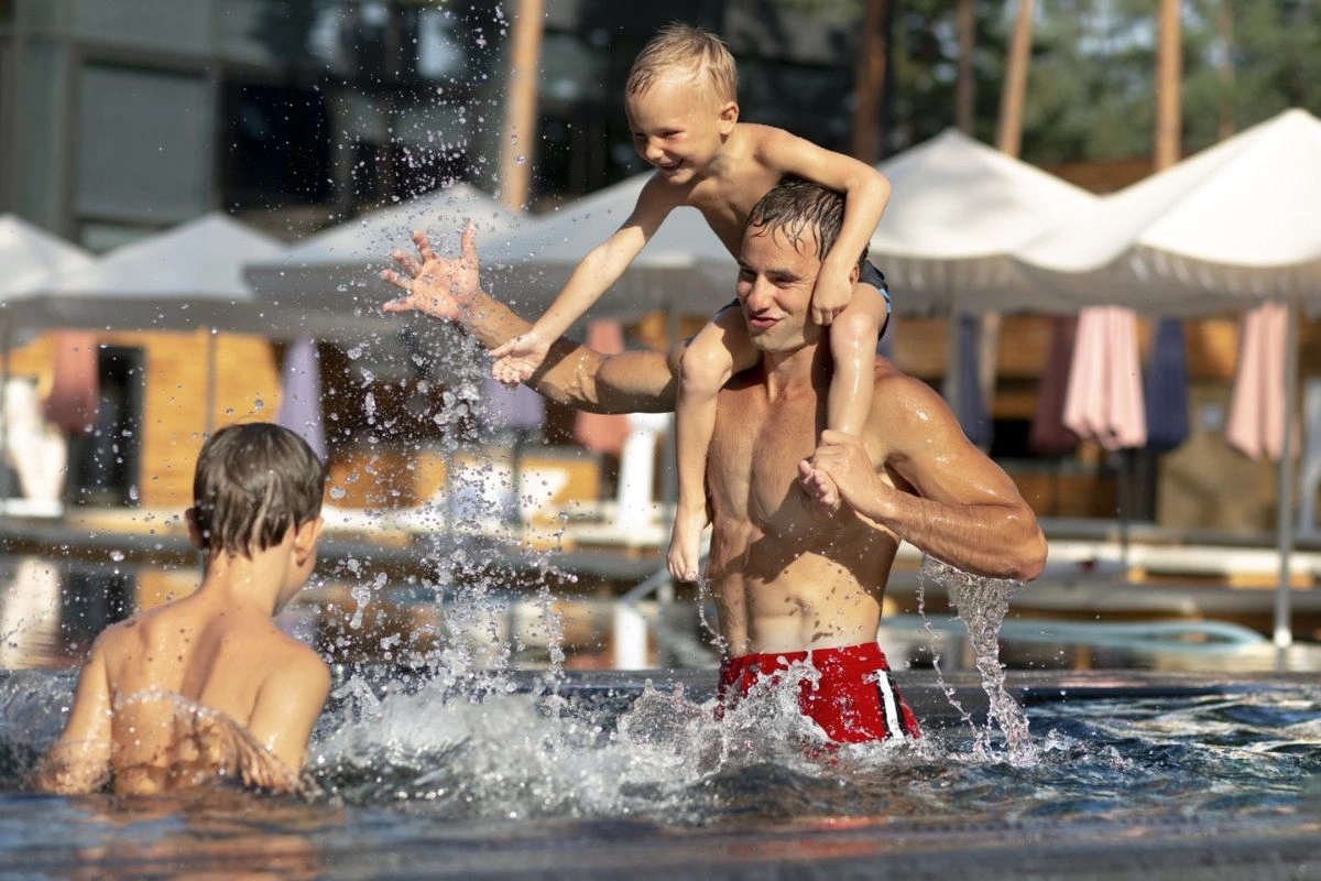 family having fun at palmar beach resort