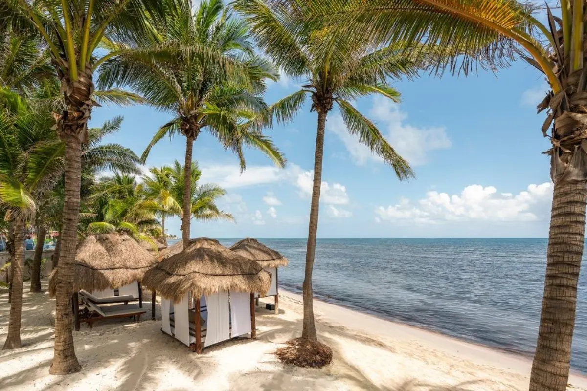 Having a romantic evening on a private beach cabanas